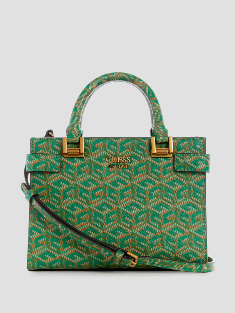 Guess Atene Mini Satchel - Forest Logo Guess Atene Mini Satchel - Forest Logo