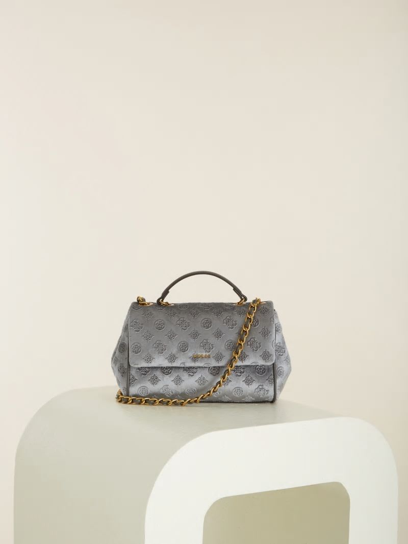 Guess Kimi Logo Convertible Crossbody - Smoke Grey Guess Kimi Logo Convertible Crossbody - Smoke Grey