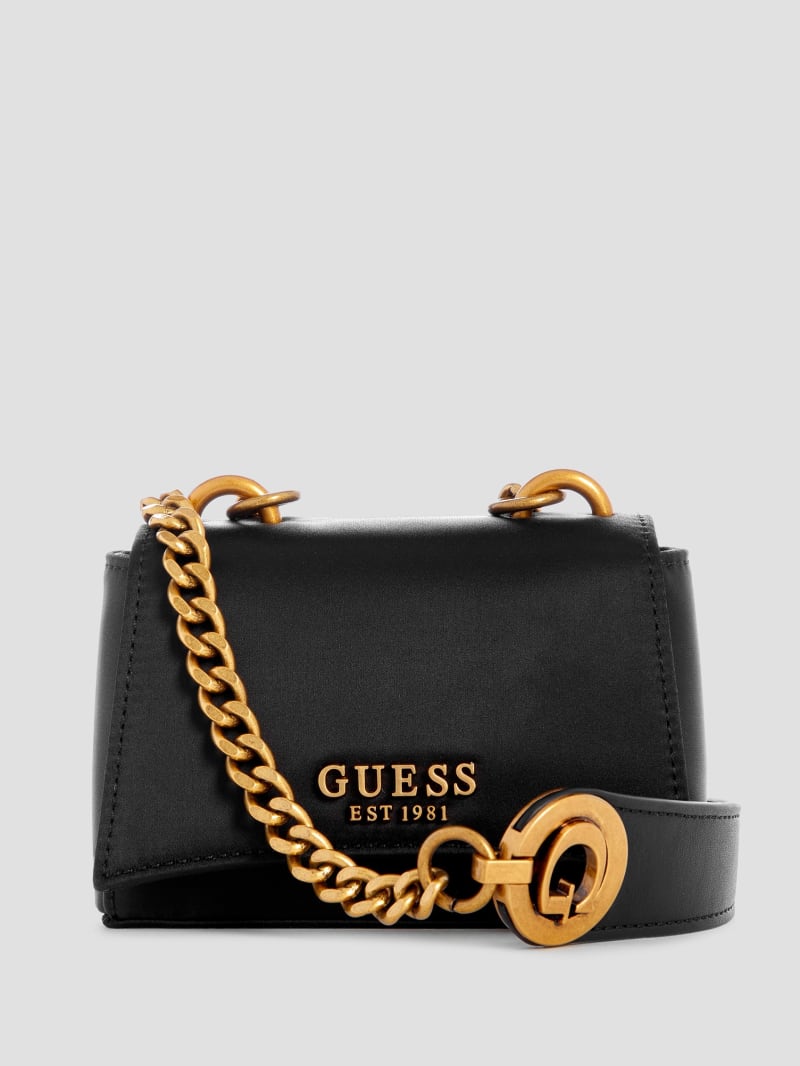 Guess Masie Glam Satin Micro Mini Bag - Black Guess Masie Glam Satin Micro Mini Bag - Black