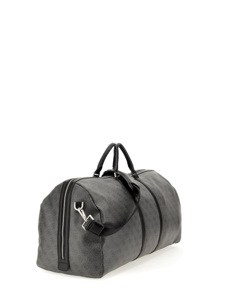 Guess Vezzola Smart Large Weekender Bag - Black Floral Print