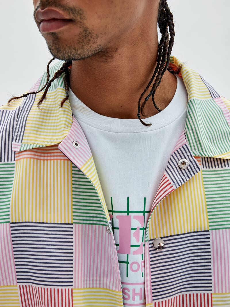 Guess GUESS Originals Checkered Jacket - Pure White Multi