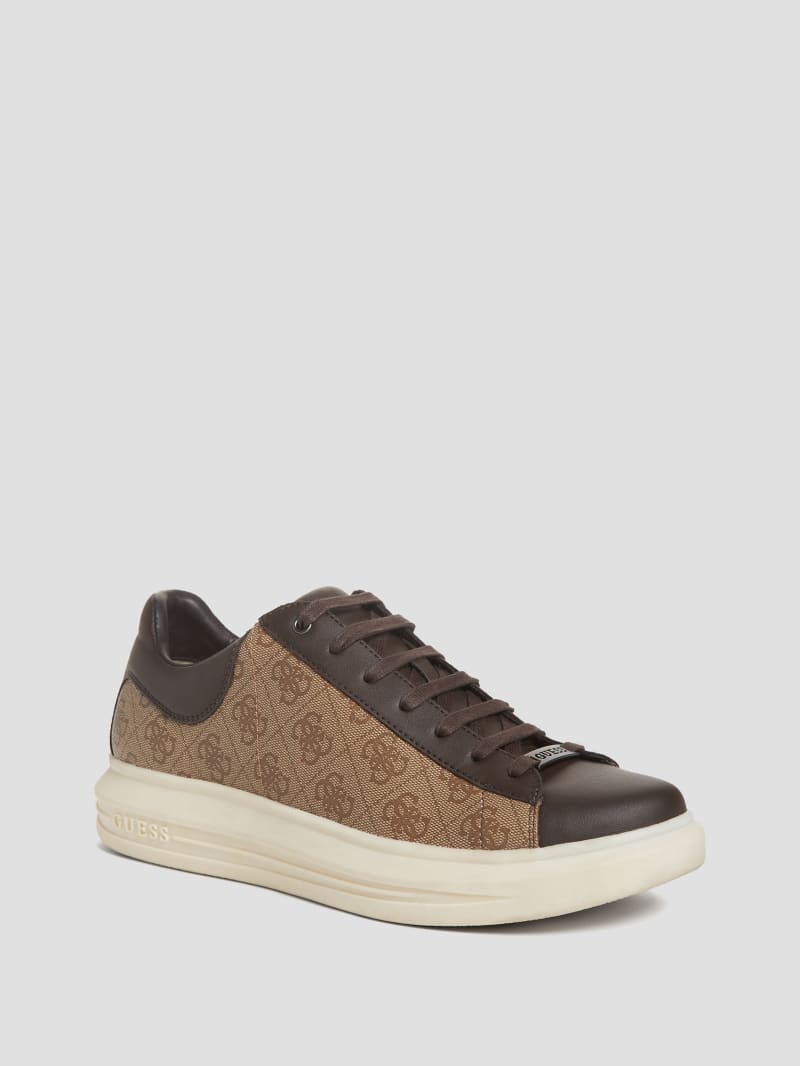 Guess Vibo Quattro G Low-Top Sneakers - Tan Champagne Guess Vibo Quattro G Low-Top Sneakers - Tan Champagne