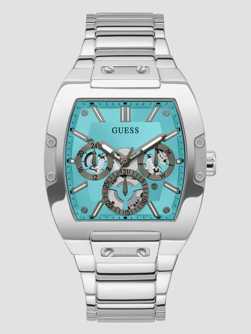 Guess Silver-Tone and Aqua Multifunction Watch - Silver Guess Silver-Tone and Aqua Multifunction Watch - Silver