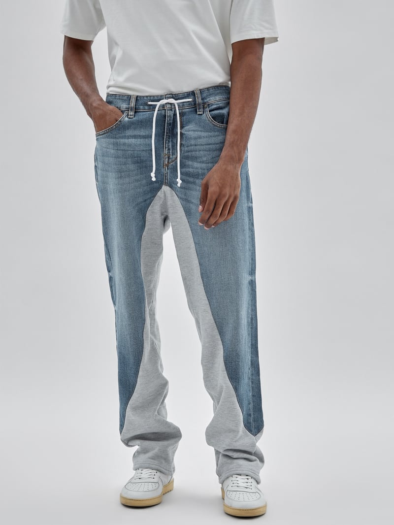 Guess GUESS Originals x Homeboy Upcycled Drawstring Jeans - Upcycled Denim Multi Guess GUESS Originals x Homeboy Upcycled Drawstring Jeans - Upcycled Denim Multi