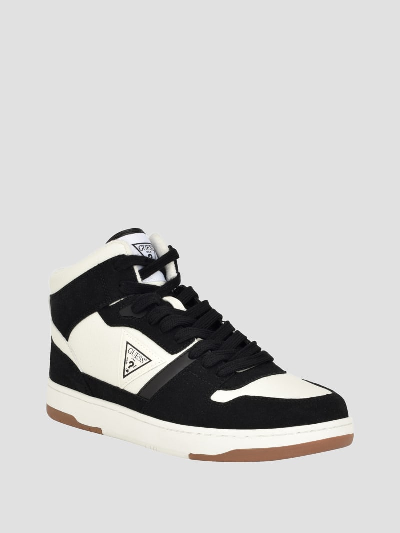 Guess Tristo Triangle High-Top Sneakers - Black 001 Guess Tristo Triangle High-Top Sneakers - Black 001