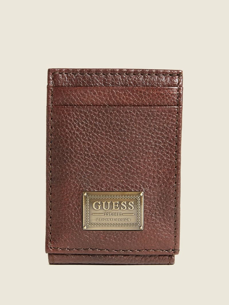 Guess Bishop Magnetic Fold Wallet - Brown Guess Bishop Magnetic Fold Wallet - Brown