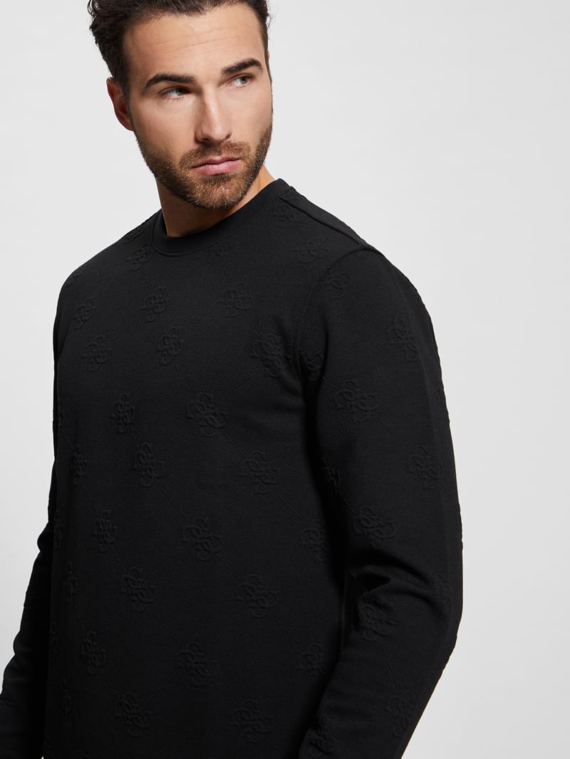 Guess Quattro Logo Sweater - Black Guess Quattro Logo Sweater - Black