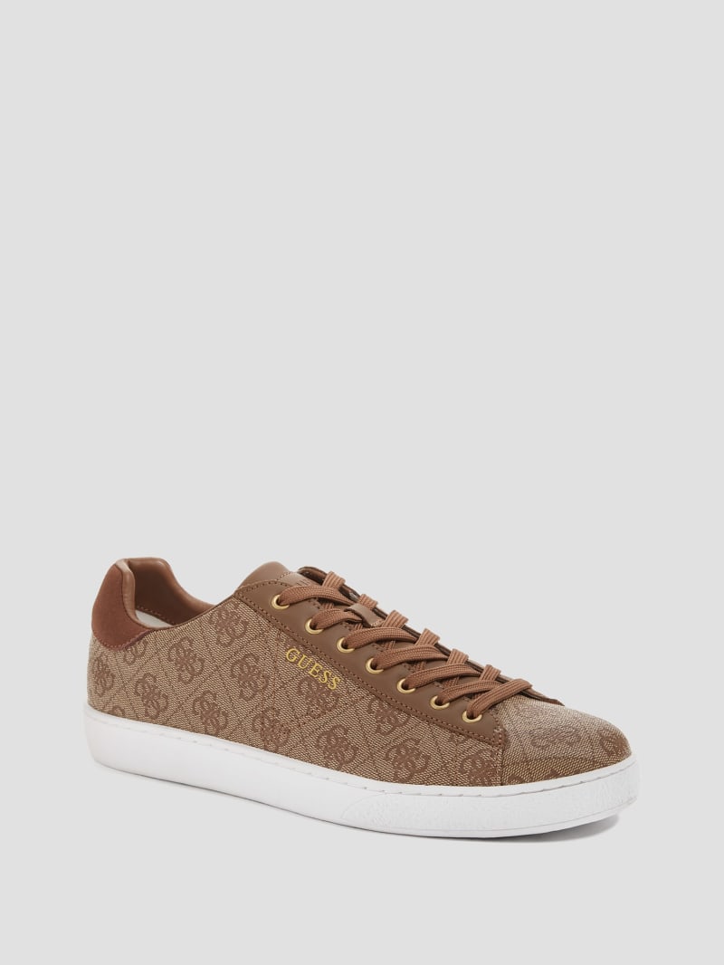 Guess Nola Quattro G Low-Top Sneakers - Tan Champagne Guess Nola Quattro G Low-Top Sneakers - Tan Champagne