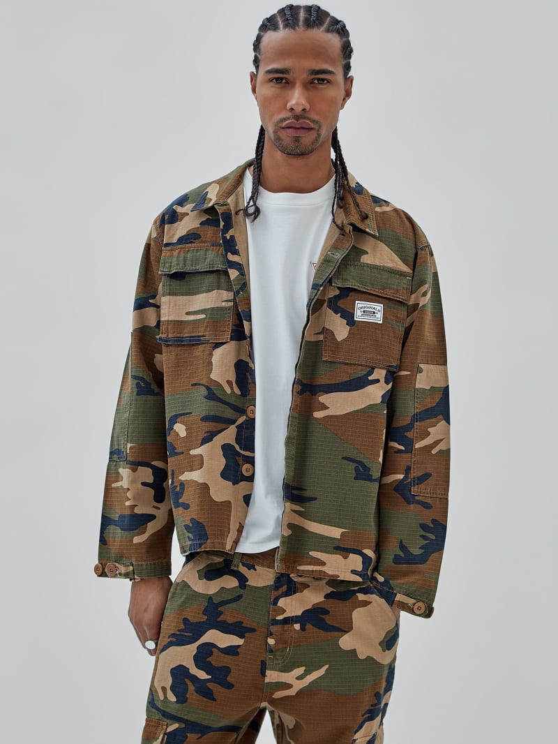 Guess GUESS Originals Ripstop Overshirt - Surplus Camo Guess GUESS Originals Ripstop Overshirt - Surplus Camo
