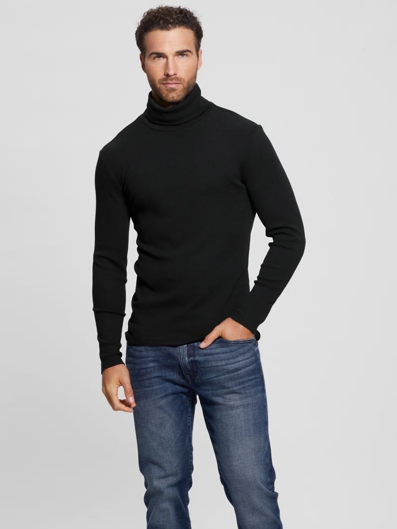 Guess Mateo Turtleneck Tee - Black Guess Mateo Turtleneck Tee - Black