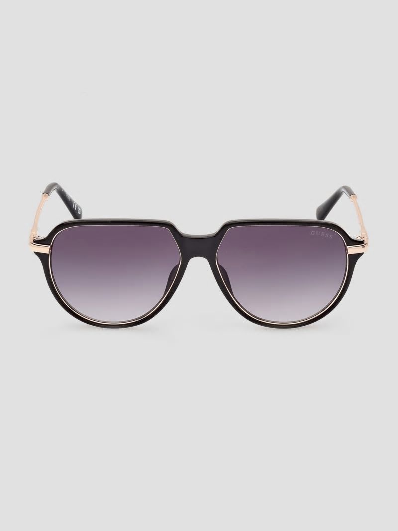 Guess Plastic Aviator Sunglasses - Silver Guess Plastic Aviator Sunglasses - Silver