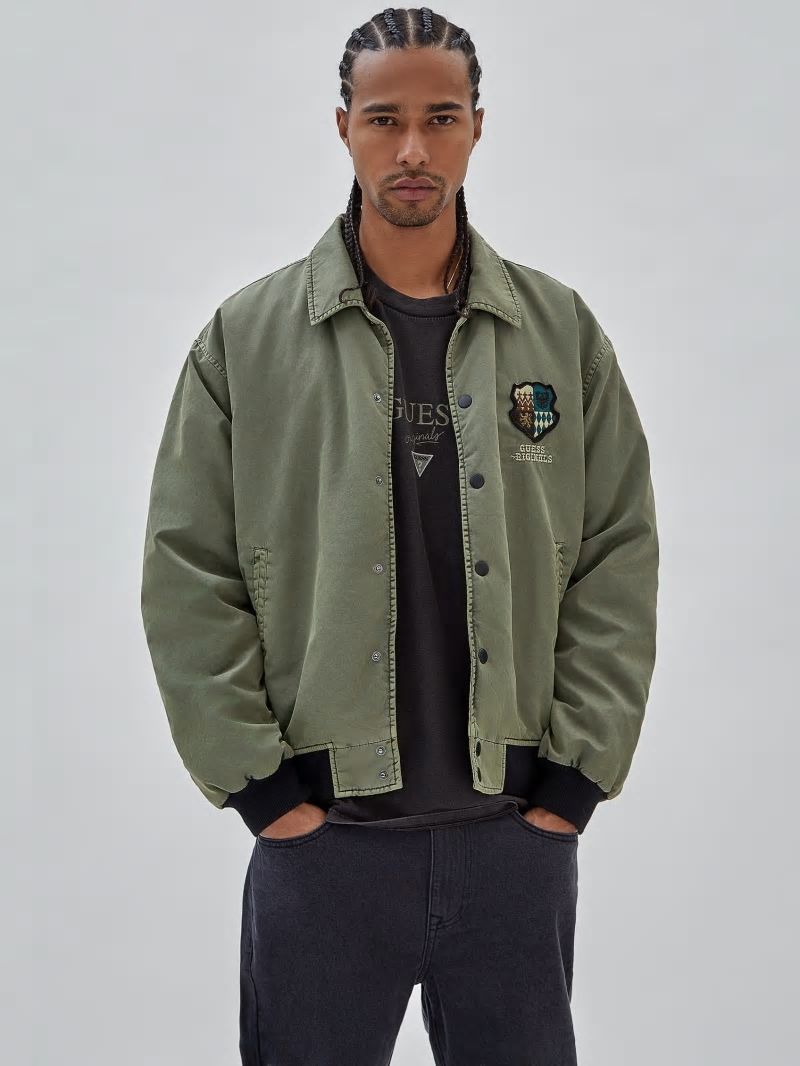 Guess GUESS Originals Nylon Jacket - Olive Morning Guess GUESS Originals Nylon Jacket - Olive Morning