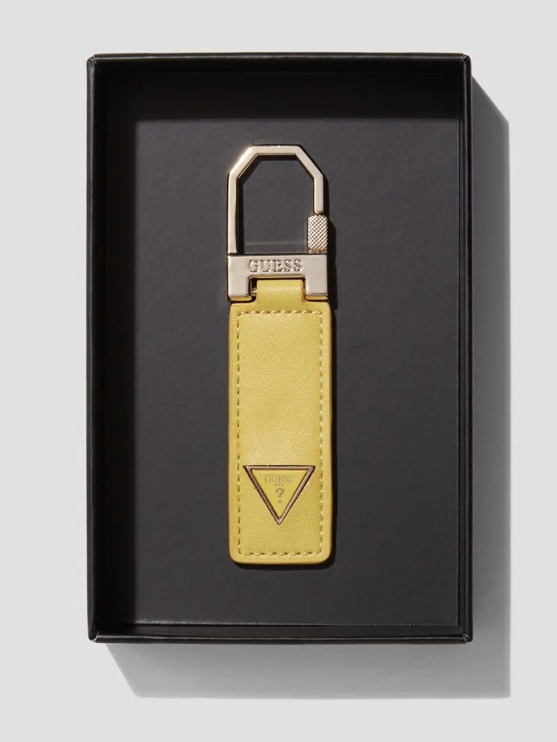Guess Faux-Leather Key Ring - Yellow Guess Faux-Leather Key Ring - Yellow