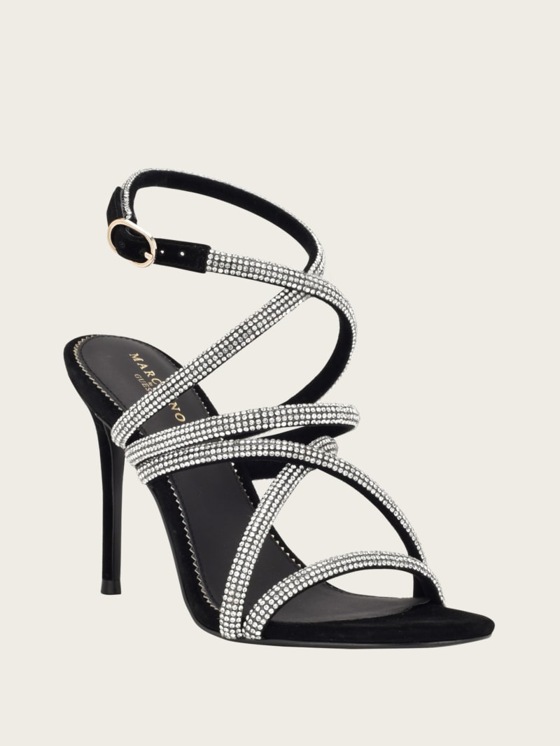 Guess Kentas Strappy Sandal - Blk Suede Guess Kentas Strappy Sandal - Blk Suede