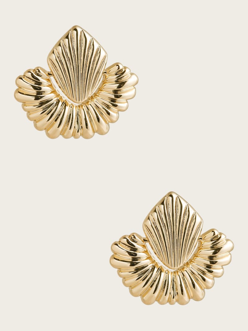 Guess 14K Gold-Plated Textured Doorknocker Earring - Silver/Gold Guess 14K Gold-Plated Textured Doorknocker Earring - Silver/Gold