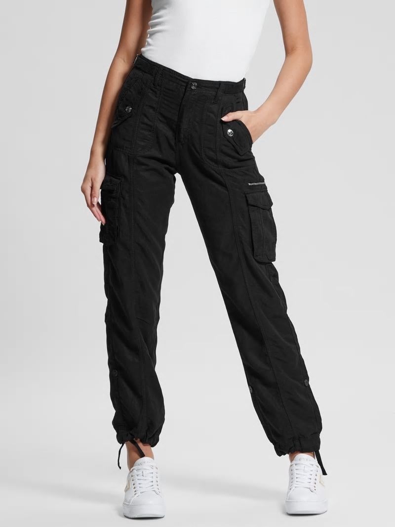 Guess Eco Nessi Cargo Pants - Jet Black Multi Guess Eco Nessi Cargo Pants - Jet Black Multi