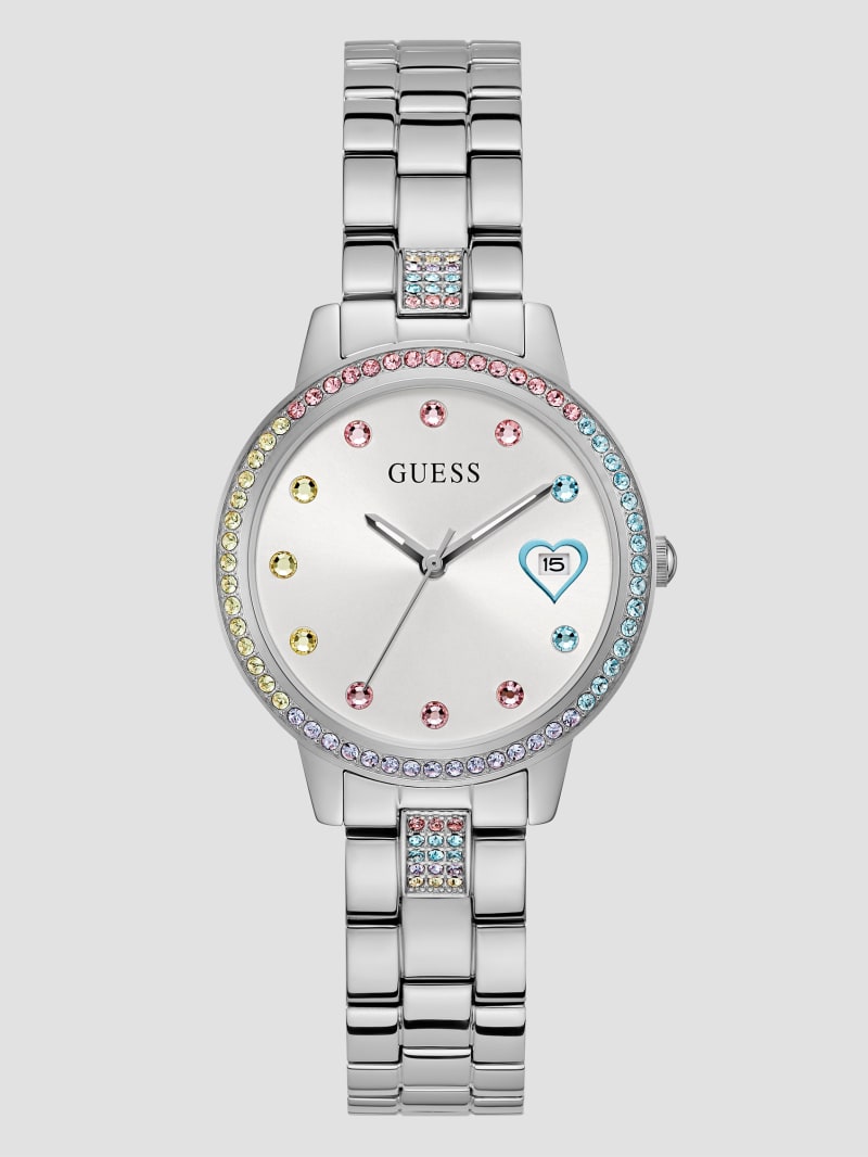 Guess Silver-Tone Analog Watch - Silver Guess Silver-Tone Analog Watch - Silver